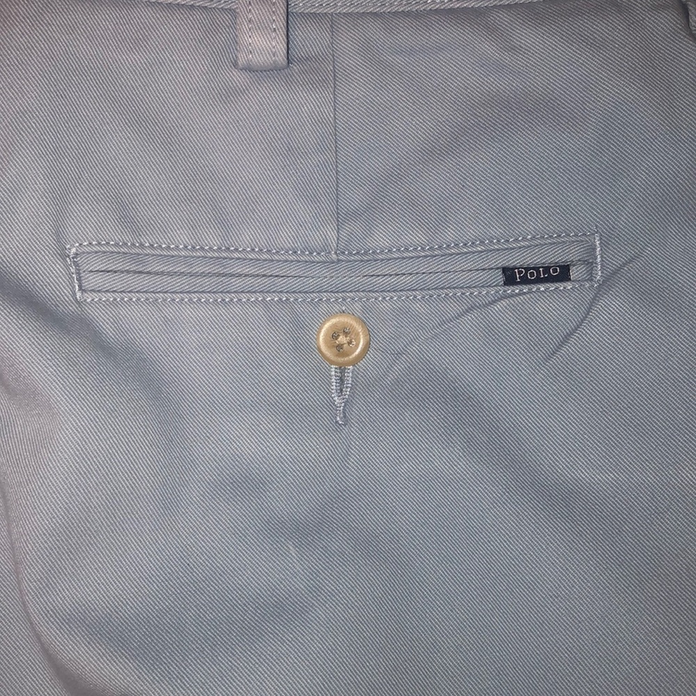 Light Blue Polo Slacks 35/32, but fits like 32/32
